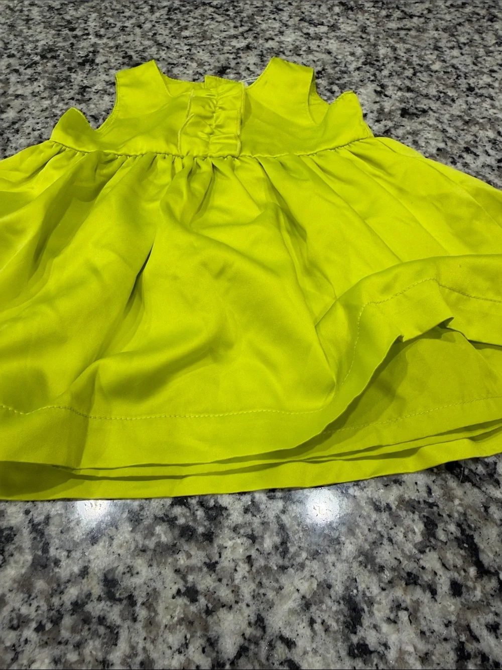 Carter's Bright Lime Green Ruffle Front Dress with Bloomers